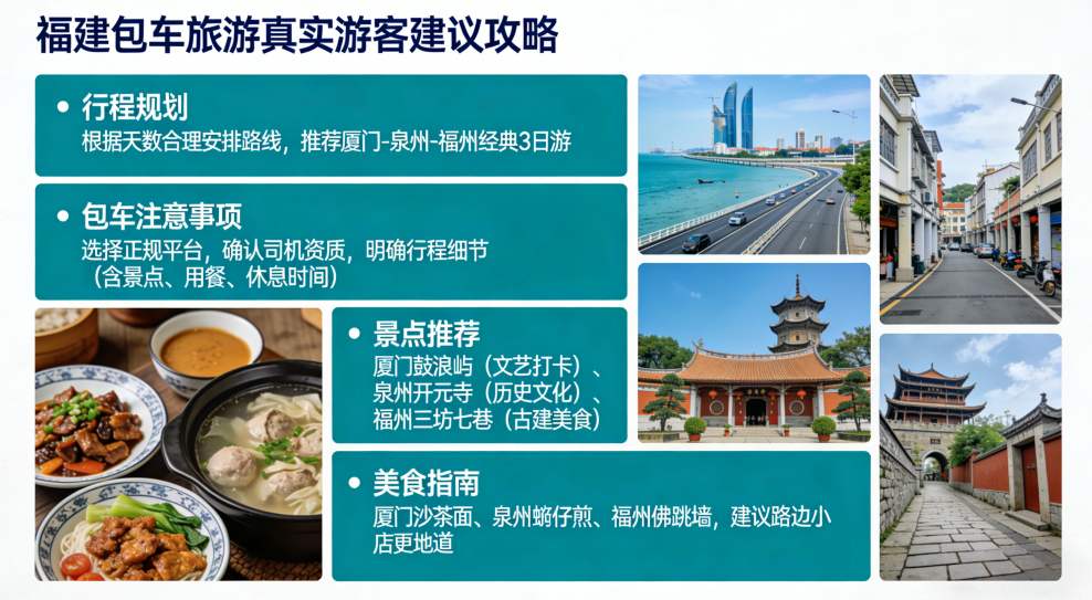 福建包车服务 | 跨市游/机场接送/土楼武夷山行程全包方案