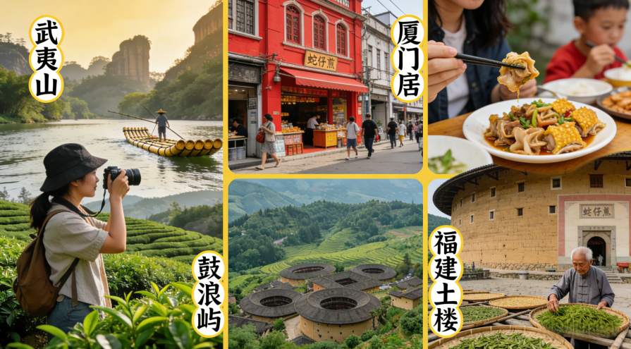 福建包车服务 | 跨市游/机场接送/土楼武夷山行程全包方案