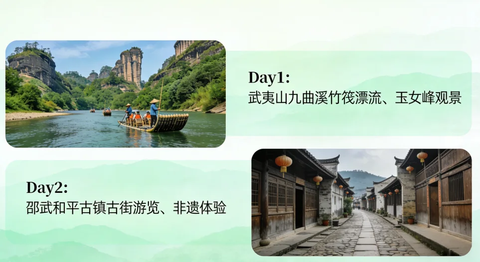 武夷山+邵武和平古镇二日游
