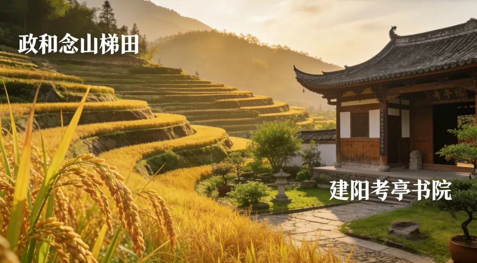 政和念山梯田+建阳考亭书院摄影一日游