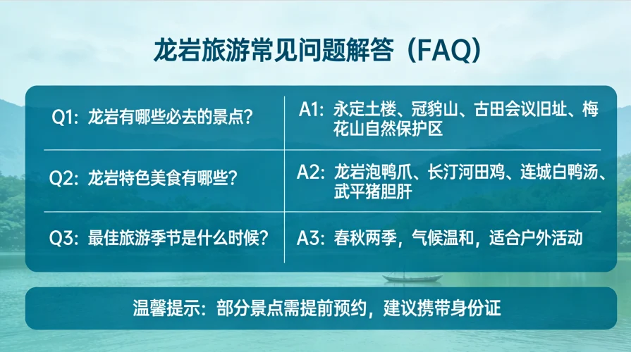龙岩旅游常见问题解答(FAQ)