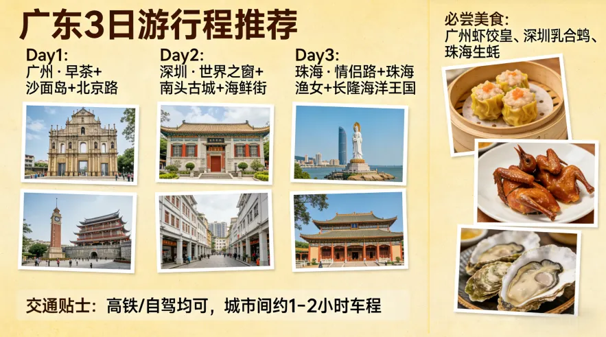 广东旅游行程路线推荐