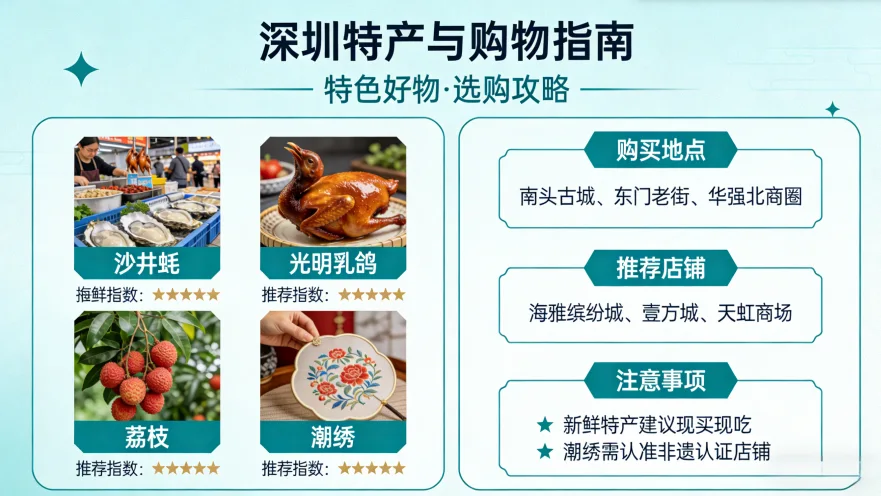 深圳特产与购物指南