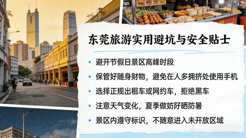 东莞旅游实用避坑与安全贴士