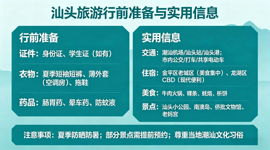 汕头旅游行前准备与实用信息