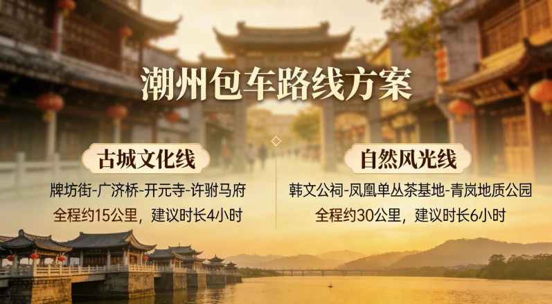 潮州包车路线方案(可自由组合)