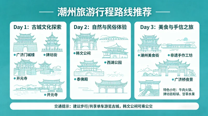 潮州旅游行程路线推荐