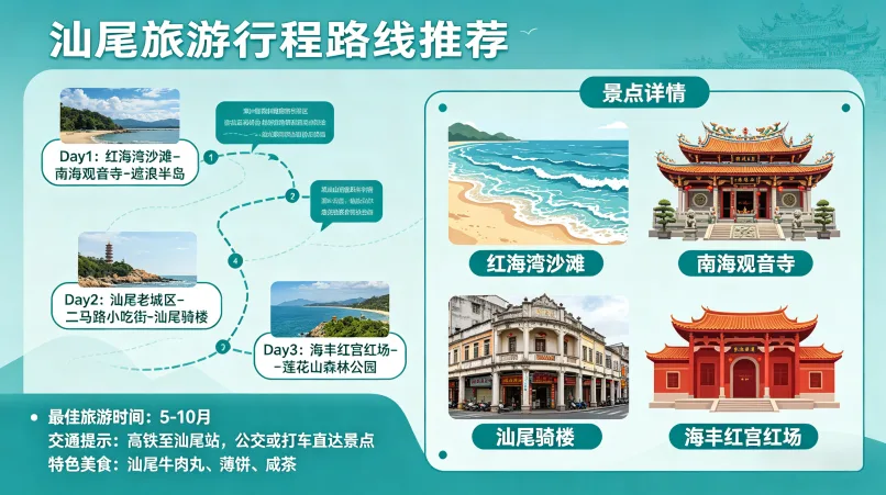 汕尾旅游行程路线推荐
