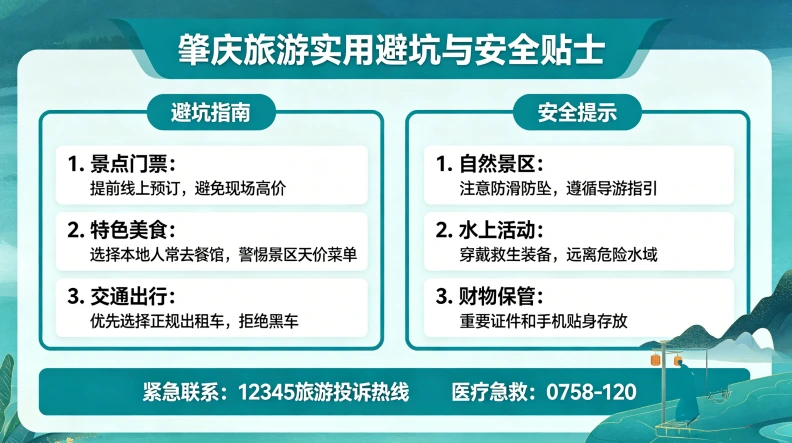 肇庆旅游实用避坑与安全贴士