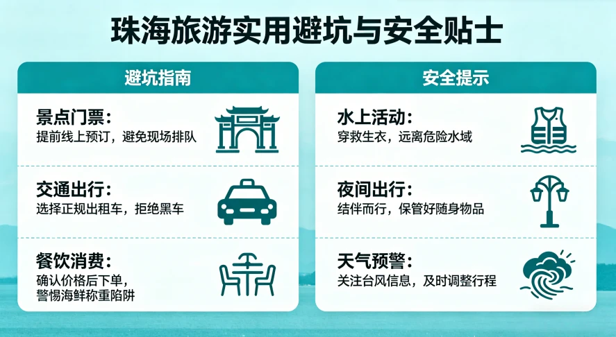 珠海旅游实用避坑与安全贴士