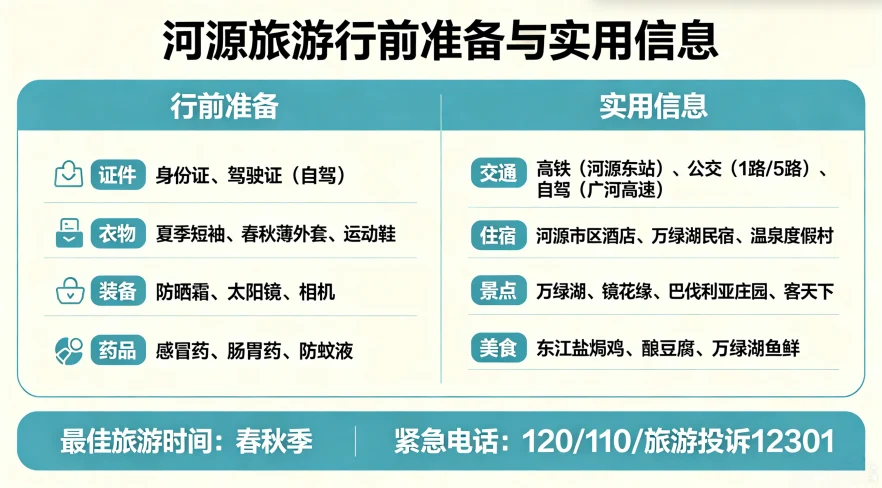 河源旅游行前准备与实用信息