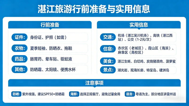 湛江旅游行前准备与实用信息