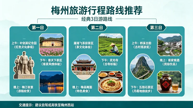 梅州旅游行程路线推荐