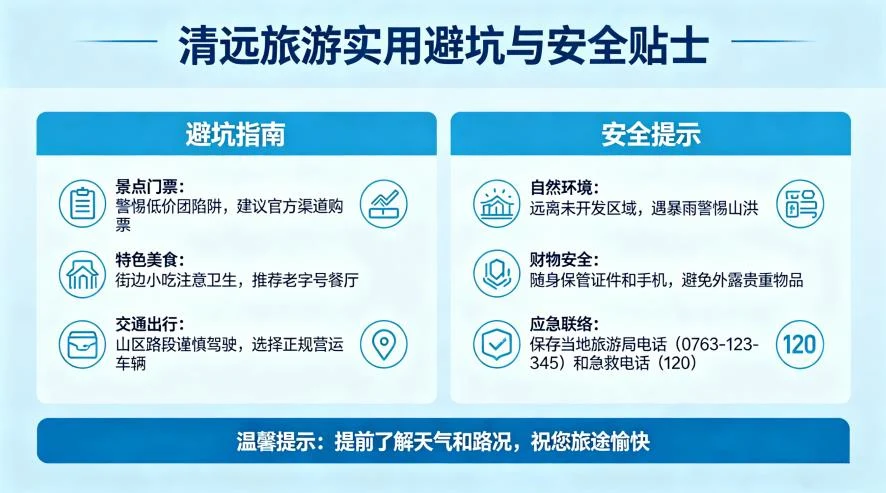 清远旅游实用避坑与安全贴士