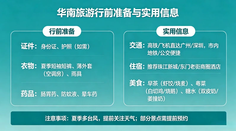 华南旅游行前准备与实用信息