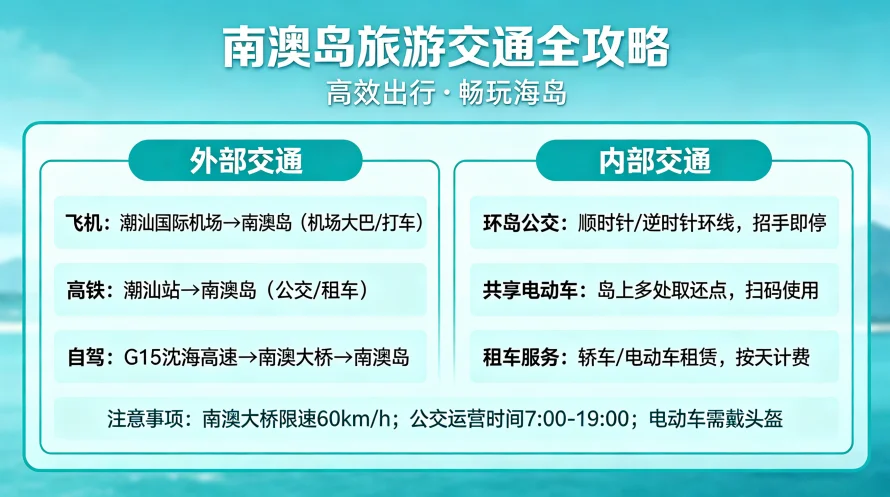 南澳岛旅游交通全攻略（真实体验）