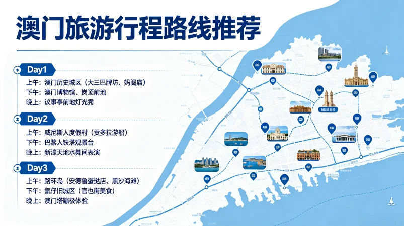 澳门旅游行程路线推荐