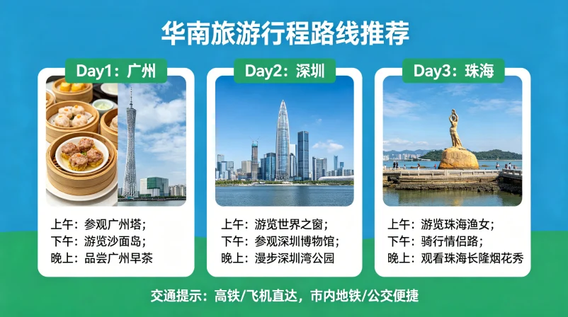 华南旅游行程路线推荐