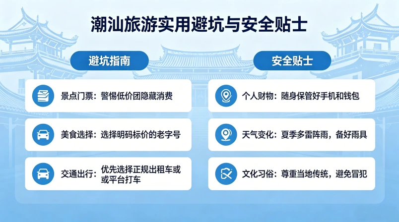 潮汕旅游实用避坑与安全贴士