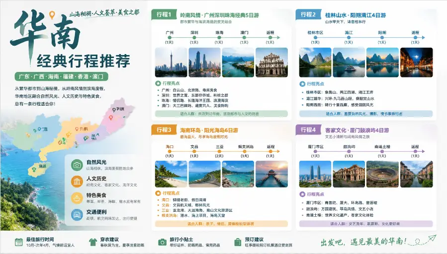 华南经典行程推荐（按季节）