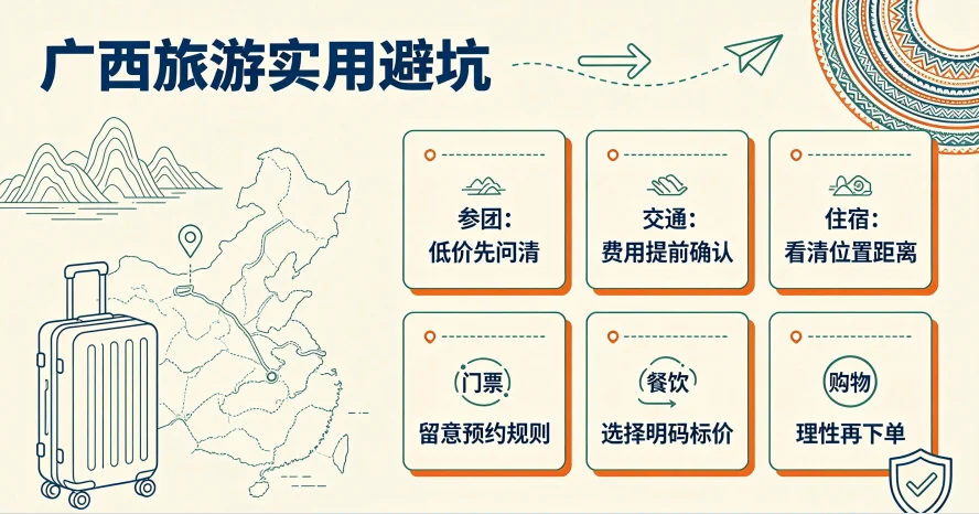 广西旅游实用避坑与安全贴士