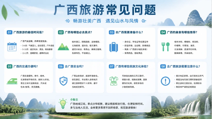 广西旅游常见问题（FAQ）