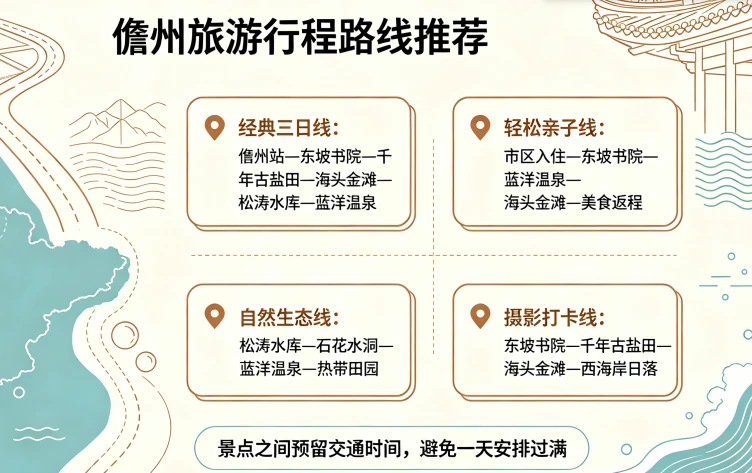 儋州旅游行程路线推荐