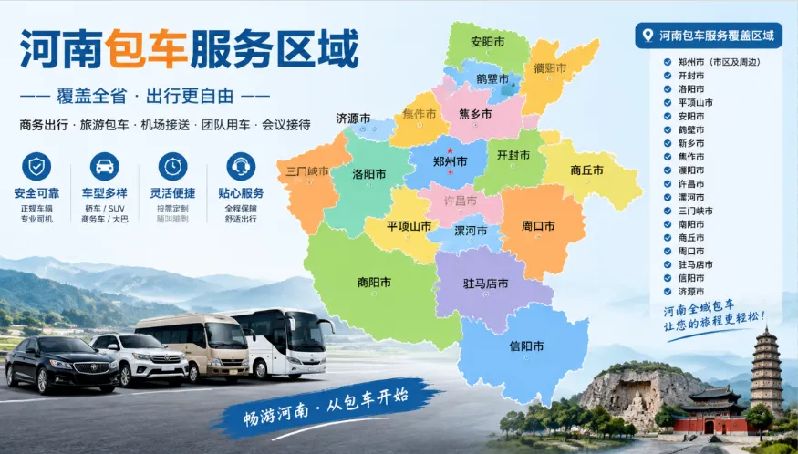 河南包车服务区域