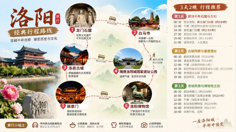 洛阳旅游行程路线推荐