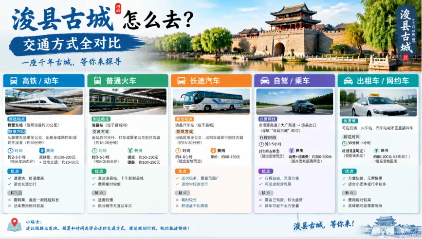 浚县古城怎么去?交通方式全对比