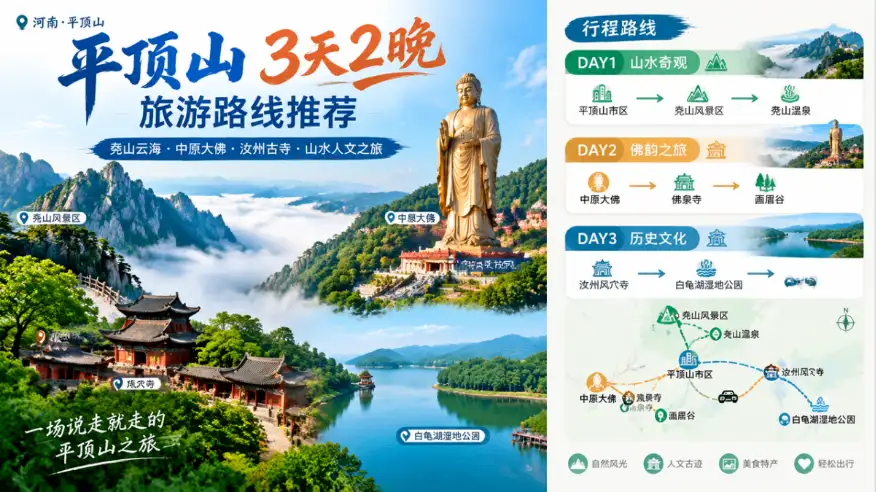 平顶山旅游行程路线推荐